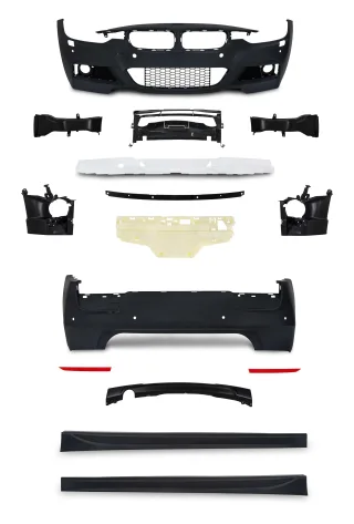 Front Heck Stoßstange Seitenschweller Gitter Spoiler Sport Look für BMW F30