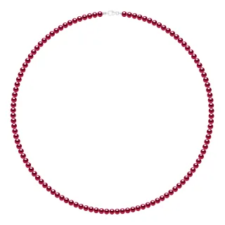 Halskette aus echten Süßwasser-Zuchtperlen, halbrund, 6–7 mm