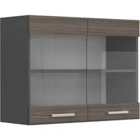 Vicco Glashängeschrank R-Line, Edelgrau/Anthrazit, 80 cm (1-St)