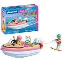 Playmobil® PLAYMOBIL x Barbie™ Abenteuerboot (72122), Barbie™ Konstruktions-Spielset, (21 St), Made in Europe