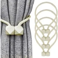 FELIXLEO Dekoklammer für Raffhalter 4 Stück Magnetische Vorhang Raffhalter Gardinenhalter Beige, (1-tlg)