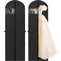 Mutig Kleidersack Kleidersack groß, 2 Stück Kleidersäcke 180*60cm, Anzug Aufbewahrung (Kleid Organizer, Kleiderschutzhülle mit Reißverschluss, Kleiderschutz für Kleid Hemden Wintermantel Sakko Abendkleider Etc)