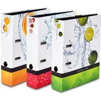 Livepac Office Aktenordner 3 verschiedene Motivordner "Livepac Fruits" / DIN A4 / 75mm breit