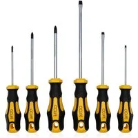 CCLIFE Bit-Schraubendreher Magnetischer Schraubenzieher mit Schlitz, Pozidriv Kreuzschlitz, (Set, 6 St), 1