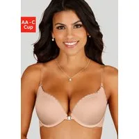 LASCANA Push-up-BH mit Vorderverschluss und transparenten Trägern, Sommer