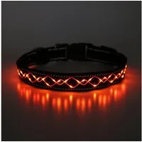 Illes-Laedchen Hunde-Halsband Hundehalsband LED Halsband Blinklicht wiederaufladbar USB