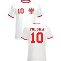 Youth Designz T-Shirt Polen Herren T-Shirt im Fußball Trikot Look mit trendigem Motiv