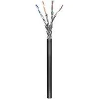 CAT.6 Outdoor-Patchkabel S/FTP (PiMF) schwarz, 100 Meter
