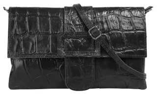 Cluty Abendtasche echt Leder, Made in Italy