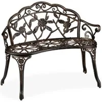 relaxdays Gartenbank Vintage Gartenbank Rosen