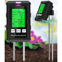 Athlix Feuchtigkeitsmesser 6 in 1 Bodenmessgerät Bodentester Feuchtigkeitsmessgerät Garten, misst pH-Wert, Bodenfeuchtigkeit, Bodentemperatur...