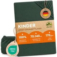 leevitex® Spannbettlaken in verschiedenen Größen und Farben, Jersey aus 100% Baumwolle, Jersey, Gummizug: rundum, (1 Stück), für Kinder- & Standardmatratzen, OEKO-TEX® STANDARD 100 zertifiziert