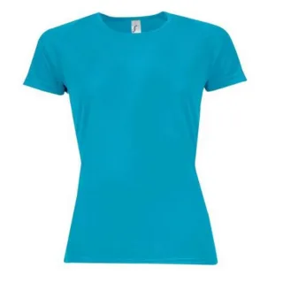 SOLS Womens/Ladies Sporty Short Sleeve T-Shirt (Aqua)