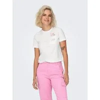 ONLY Kurzarmshirt ONLPOLLY LIFE REG S/S POCKET TOP BOX JRS Baumwolle, regular fit, Rundhals