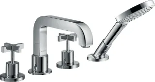 Hansgrohe 4-Loch Wannenarmatur Axor Citterio F-Set f.Fliesenrand chrom mit Kreuzgriff, 39453000 39453000