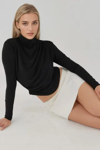 Elegantes Soft-Touch Langarm-Stricktop
