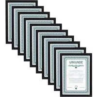 IDEAL TREND Bilderrahmen 2er 3er 5er 10er Pack Dokument Bilderrahmen 21x29,7 DIN A4 Urkunde Fot, für 10 Bilder (10 St)