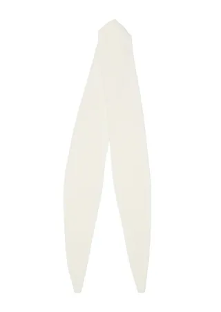comma - Schmaler Strick-Schal aus Baumwollmix beige - Gr. - ONE SIZE