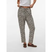 Vero Moda Schlupfhose VMJESMILO MW ANKLE PANTS WVN NOOS mit Leinen, elastisches Bündchen und Kordelzug