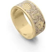 DUR Fingerring DUR Schmuck: Strandring Ostsee, Strandsand, Silber, vergoldet R5341