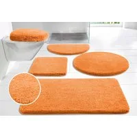 OTTO home Badematte Merida, Badvorleger, Badezimmer Teppich, Höhe 32 mm, rutschhemmend beschichtet, schnell trocknend, strapazierfähig, fußbodenheizungsgeeignet, Kunstfaser, rund, Badteppich, Uni Farben, rechteckig, rund & als 2-tlg. Set erhältlich