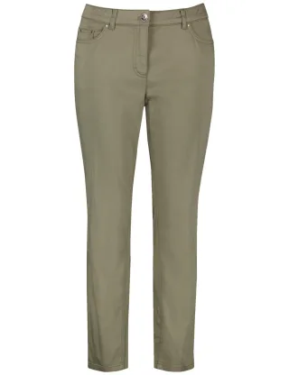 SAMOON - 5-Pocket Jeans Betty grün - Gr. - 42