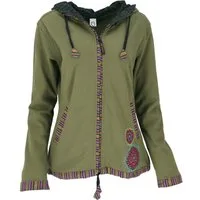 Guru-Shop Langjacke Nepal Ethno Jacke, bestickte Boho Jacke -.. alternative Bekleidung