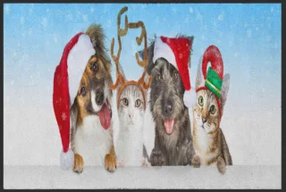 Fussmatte Weihnachten Tiere 4819 | Größe: 60 cm x 45 cm