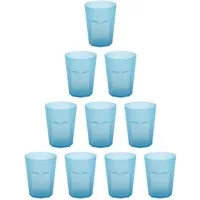Engelland Becher Plastikbecher in modernen Neonfarben, Mehrweg, 10-tlg., Kunststoff, spülmaschinengeeignet, bruchfest, wiederverwendbar, 250 ml, 0,25 Liter