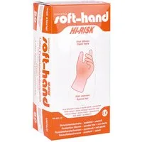 DocMed Latexhandschuhe Soft-Hand Hi-Risk - Latex - puderfrei (Unsterile Latexhandschuhe, 50-St., Medizinische Schutz) Puderfrei und Robuste Latexhandschuhe