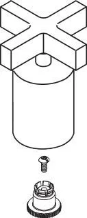 Hansgrohe Kreuzgriff Axor Citterio 2-L.Armatur Wannenrand Ab-/Umstellung chrom, 39392000 39392000