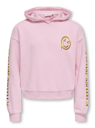 KIDS ONLY - KOGSMILE LIFE L/S HOOD UB SWT NOOS Romance Rose - Gr. - 164