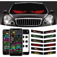VIVIHEYDAY LED Stripe 2X LED-Matrix-Panel APP-Steuerung, Flexible Devil Eyes LED-Bildschirm, Scrolling Text Pattern Animation Zeichen für Auto Bar Party Home Decor