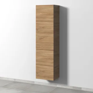 Sanipa 3way Stauraumschrank mit 1 Tür und 1 Wäschekorbklappe, Eiche-Kansas SM18459