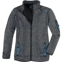 Brigg Fleecejacke Übergröße Brigg Strickoptik Fleecejacke mittelgrau