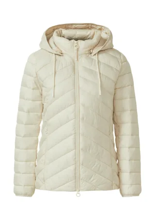 s.Oliver Red Label - Gesteppte Jacke mit abnehmbarer Kapuze beige - Gr. - 34
