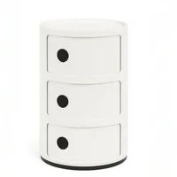 Kartell Container Componibili mit drei Fächern Weiß