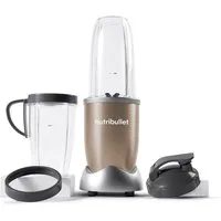 nutribullet Standmixer Pro NB907CP - kompakter Mixer, 900W, 2 Mixbecher(700+925ml),Champagner, 900 W, Drücken, drehen, mixen, starker Motor,Becher+Zubehör spülmaschinenfest
