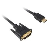 Adapterkabel HDMI > DVI-D (24+1) schwarz, 1 Meter