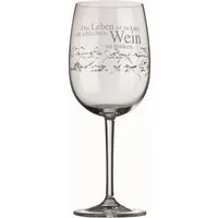 Räder Rotweinglas PET Vino Rotweinglas Das Leben ist kurz, 1-tlg., Glas