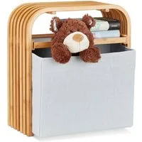 relaxdays Stauraumhocker Bambus Hocker mit Aufbewahrung