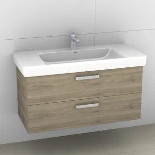 Artiqua 415 Waschtischunterschrank für Pro S 813966 Sanremo Eiche quer NB, 415-WU2L-L58-7144-428 415-WU2L-L58-7144-428