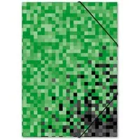 itenga Organisationsmappe itenga Gummizugmappe Zeichenmappe A3 PP Motiv PIXEL