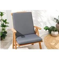 riess-ambiente Sitzauflage COMFORT LINE 50x100cm anthrazit-rechteckig, Sitzkissen, Polsterauflage, (Einzelartikel, 1 St), wetterfestes Outdoor-Auflagekissen – ideal für Gartenstühle mit Lehne