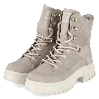 Rieker Schnürboots  Beige - Gr. 36 -  Textil