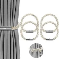 Agger Raffhalter Magnetische Vorhang Raffhalter, Raffhalter für Vorhänge mit Magnet, (4-tlg), Raffhalter für Gardinen Halterung Vorhang Halter Gardinen zubehör