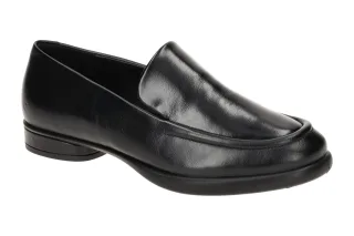 ECCO 22231301001 Women's Loafer Schwarz Black Echtleder Fu?bett Halbschuhe