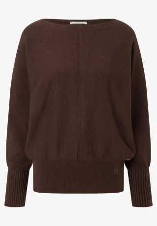 MORE & MORE - Pullover mit Fledermausärmeln braun - Gr. - 36