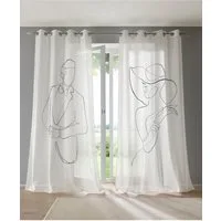 heine Gardine Dekostore (2 St), Ösen, halbtransparent