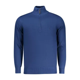 Coveri Moving Blauer Viskose Herrenpullover